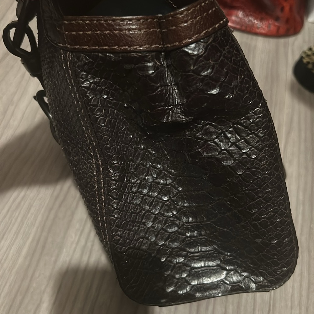 Rare Coach Python Embossed Leather Bag - image 5